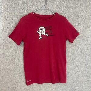 Nike Lock up Your Base‎ Dri-Fit Kids Size XL Baseball Graphic Red T-Shirt